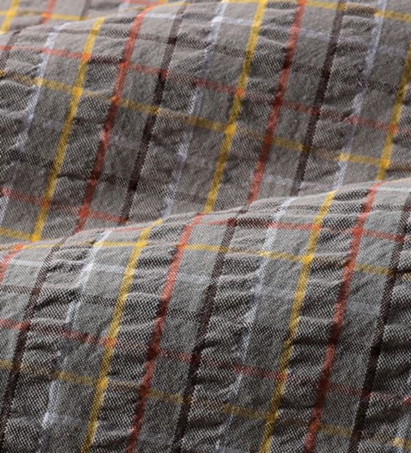 「＜ゴールデンベア＞袖丈選べる綿１００％サッカーシャツ（メンズシャツ）」｜詳細画像