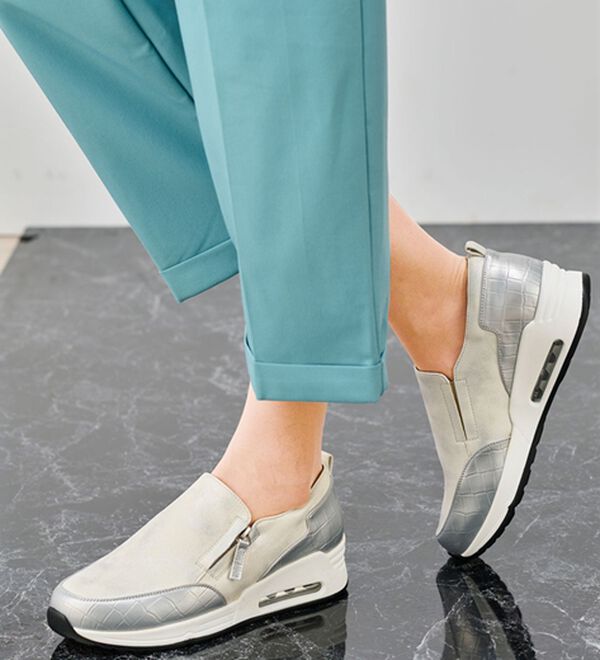 ルフラン（ルフラン）の「クロコ型押切替エアソールスニーカー（スニーカー）」｜詳細画像