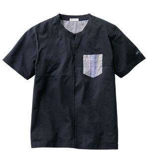 「＜ハッシュパピー＞大人のパネル切替プルオーバー（メンズシャツ）」｜ネイビー