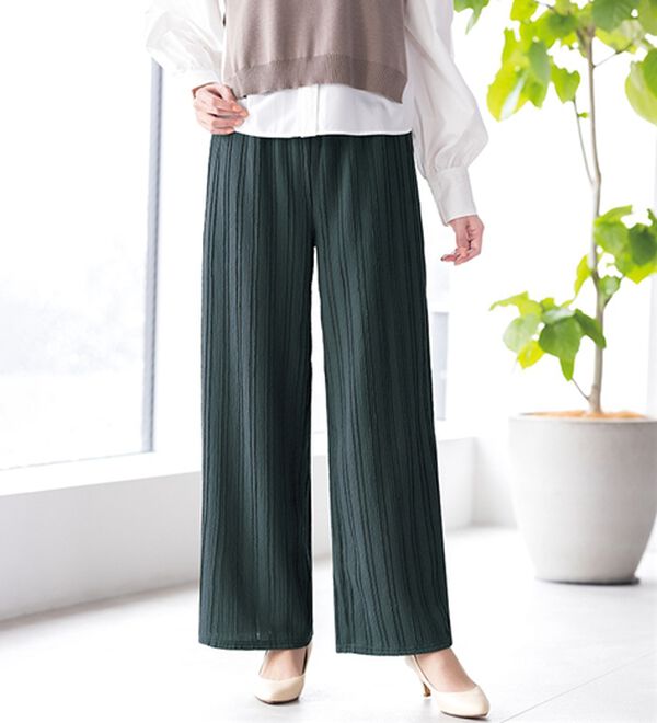 ルフラン（ルフラン）の「【３本組】洗練された佇まい。ジャカードパンツ（フルレングスパンツ）」｜詳細画像