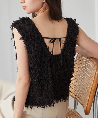 RANAN（ラナン）の「前後2WAYフリンジショートベスト（ベスト）」