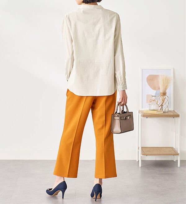 BELLUNA（ベルーナ）の「綿１００％レース&times;ピンタックデザインブラウス（ブラウス）」｜詳細画像