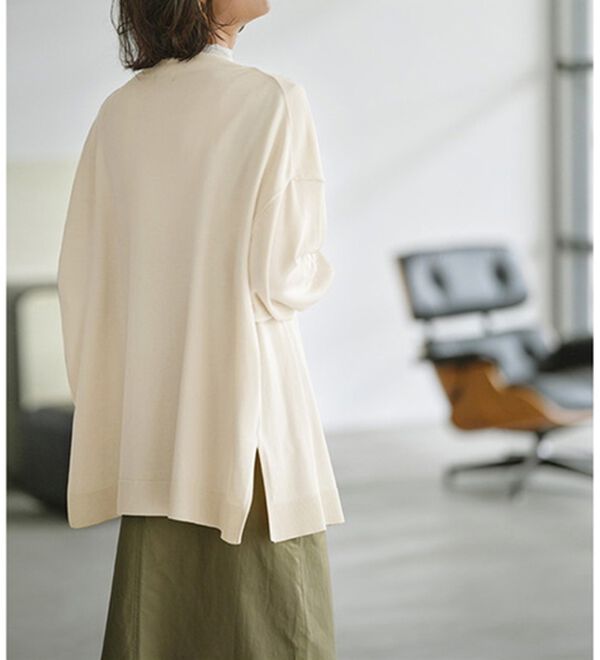 RANAN（ラナン）の「洗える！キレイ見え！ワイドシルエットＶネックカーディガン（ニットカーディガン）」｜詳細画像