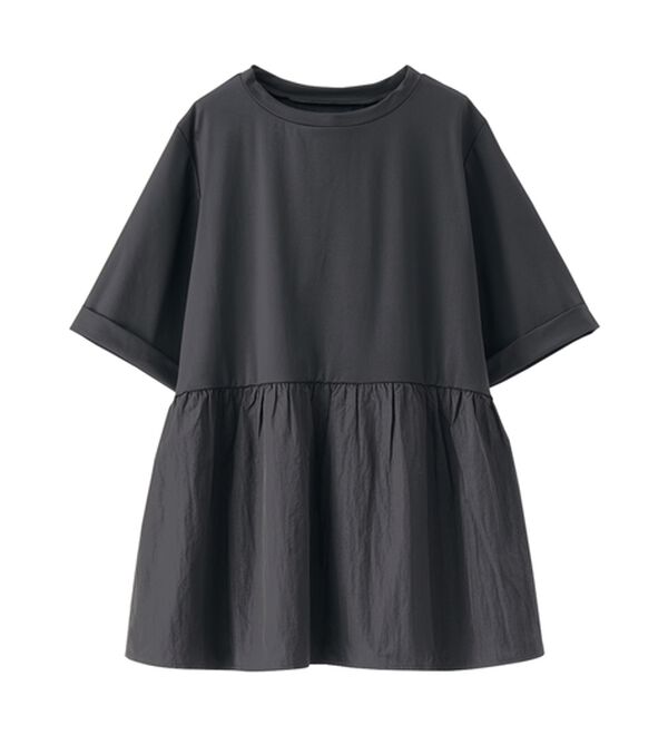 BELLUNA（ベルーナ）の「ヒンヤリ爽快！異素材切替プルオーバー（カットソー）」｜詳細画像