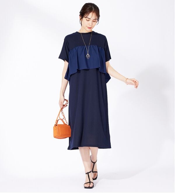 BELLUNA（ベルーナ）の「胸元フリルデザインワンピース（その他ワンピース）」｜詳細画像