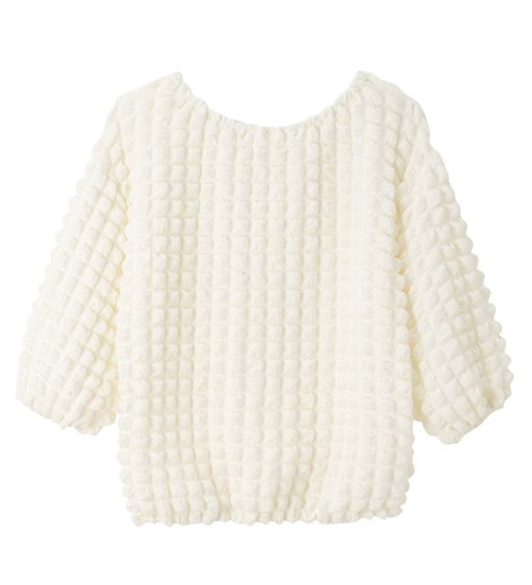 alotta（アロッタ）の「ぽこぽこゴム使いプルオーバー（カットソー）」｜アイボリー