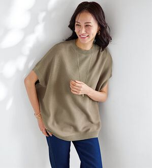 BELLUNA（ベルーナ）の「華奢見せ！ドルマンニットプルオーバー（ニット・セーター）」｜モカ