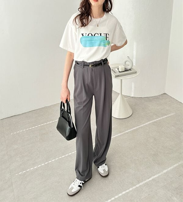 GeeRA（ジーラ）の「美脚魅せタックワイドスラックスパンツ（ワイドパンツ・ガウチョ）」｜詳細画像