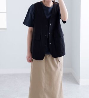 BELLUNA（ベルーナ）の「＜ｓｏｒａｆｕｋｕ＞はっ水加工ポケット付ベスト（ベスト）」｜黒