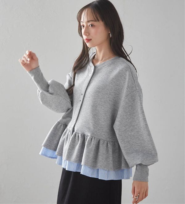 RANAN（ラナン）の「フリルぺプラムショートカーデ（その他カーディガン）」｜詳細画像