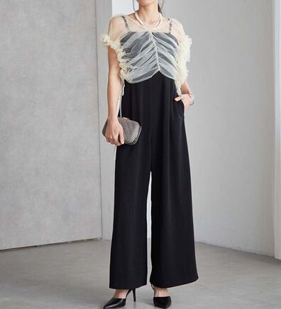 RANAN（ラナン）の「マルチWAYフリルチュールボレロセットパンツドレス（その他ワンピース）」