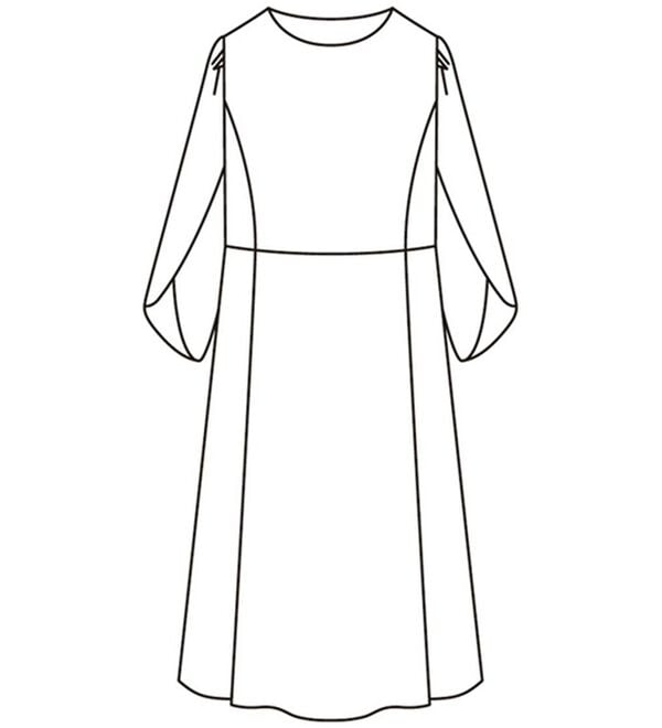 RANAN（ラナン）の「ひんやり！チューリップ袖フレアーワンピ－ス（ブラックフォーマル（喪服・礼服））」｜詳細画像