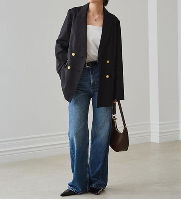 RANAN（ラナン）の「洗える！ゴールド調ボタンWテーラードジャケット（テーラードジャケット）」｜詳細画像