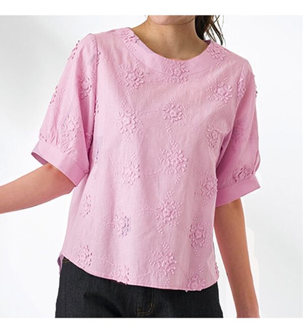 BELLUNA（ベルーナ）の「刺しゅうデザインゆったりブラウス（ブラウス）」｜詳細画像