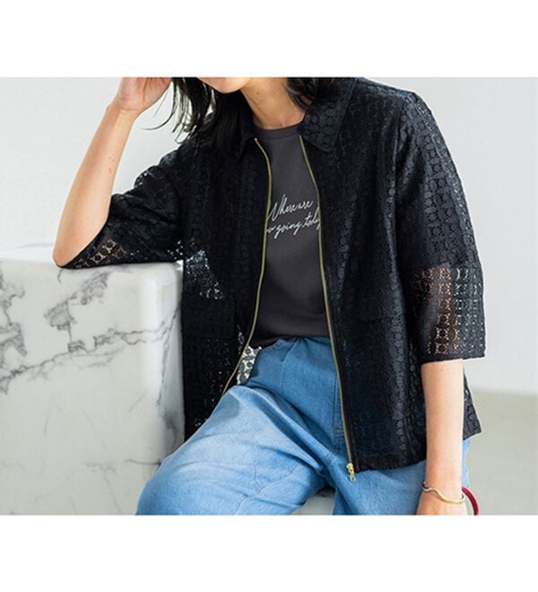 BELLUNA（ベルーナ）の「上品花柄レースジャケット（その他ジャケット）」｜詳細画像