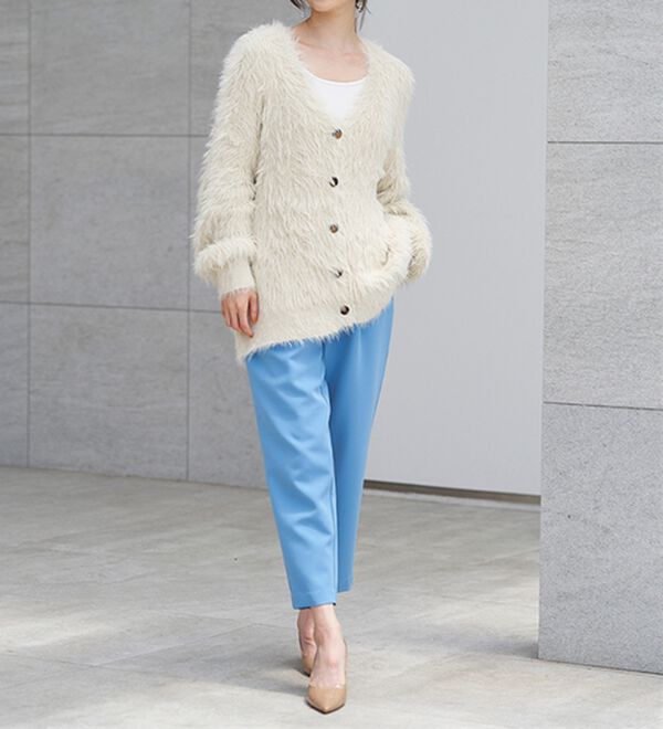 RANAN（ラナン）の「ロングフェザーシャギーオーバーカーデ（ニットカーディガン）」｜詳細画像