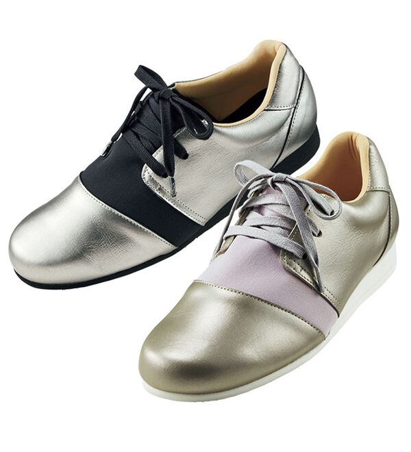 BELLUNA（ベルーナ）の「４Ｅ牛革ストレッチシューズ（スニーカー）」｜詳細画像