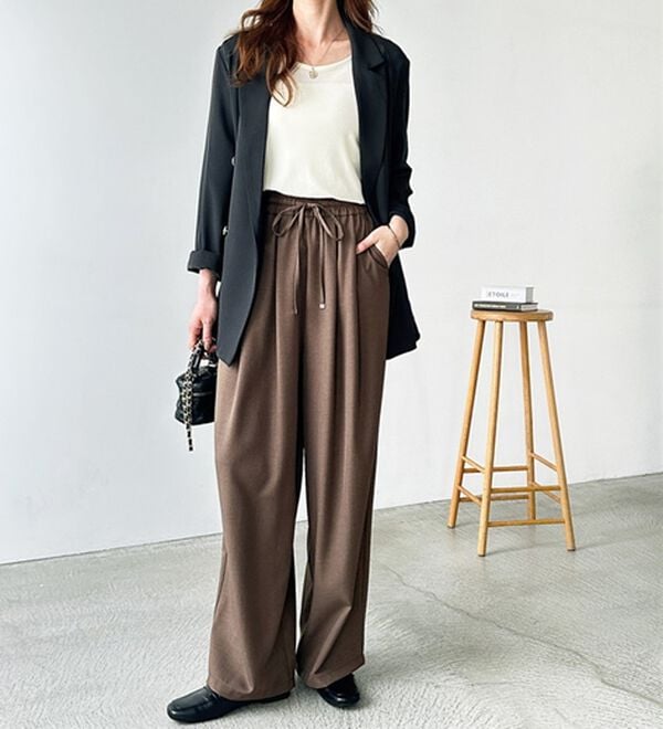 GeeRA（ジーラ）の「【体型カバー】上品なのにラクちんワイドパンツ（フルレングスパンツ）」｜詳細画像