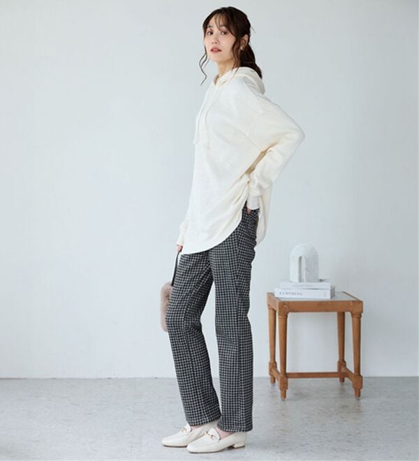 BELLUNA（ベルーナ）の「まるではく毛布！静電防止付裏ファーイージーパンツ（フルレングスパンツ）」｜詳細画像
