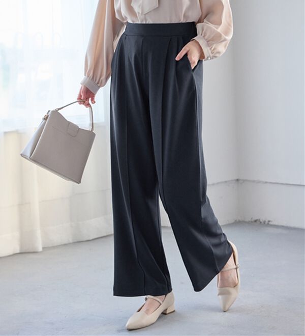 alotta（アロッタ）の「ぐーんと伸びる！ラクして美脚ワイドパンツ（ワイドパンツ・ガウチョ）」｜詳細画像