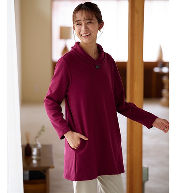 BELLUNA（ベルーナ）の「まるで着る毛布！裏ファーデザインチュニック（チュニック）」｜詳細画像