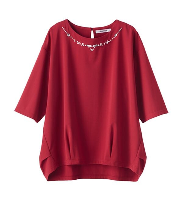 BELLUNA（ベルーナ）の「ビジュー使いドルマンプルオーバー（カットソー）」｜詳細画像