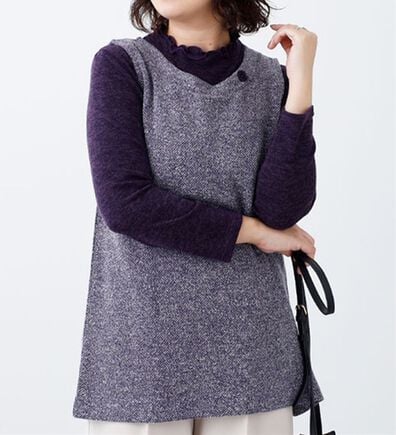 BELLUNA（ベルーナ）の「ブークレ素材チュニックアンサンブル（アンサンブル）」