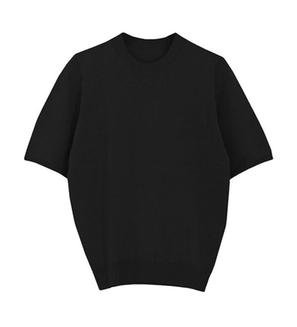 Pierrot（ピエロ）の「【洗濯機で洗える】【ＵＶカット】シルクタッチ半袖ニット（ニット・セーター）」｜詳細画像