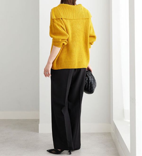 BELLUNA（ベルーナ）の「あぜ編ハーフジップニットプルオーバー（ニット・セーター）」｜詳細画像