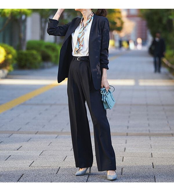 RANAN（ラナン）の「スカーフ付キレイ見えカットソーブラウス（ブラウス）」｜詳細画像