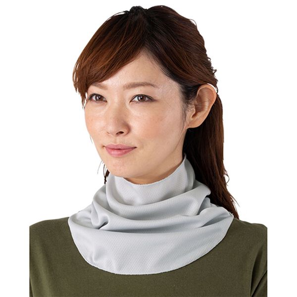 「接触冷感　すっぴん日よけカバー（その他ファッション小物）」｜ライトグレー