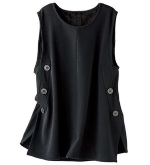 BELLUNA（ベルーナ）の「まるで着る毛布！裏ファーボタン使いベスト（ベスト）」｜黒