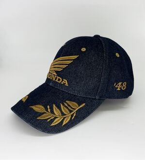 「＜ＨＯＮＤＡ＞ウイング刺しゅうキャップ（メンズ帽子）」｜デニムネイビー