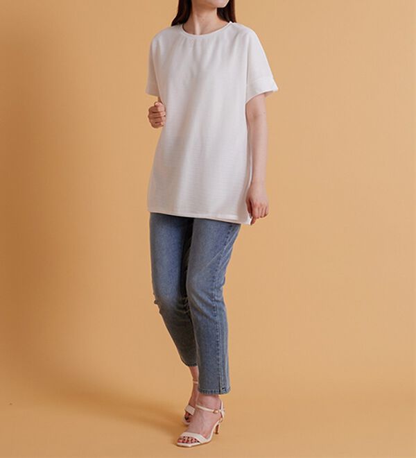 BELLUNA（ベルーナ）の「ボーダーチュール重ねチュニック（チュニック）」｜詳細画像