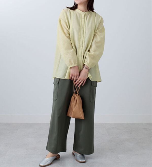 BELLUNA（ベルーナ）の「シアーストライプ素材シャツチュニック（チュニック）」｜詳細画像