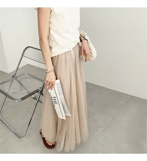 GeeRA（ジーラ）の「フレアーチュールロングスカート（ロングスカート）」｜詳細画像