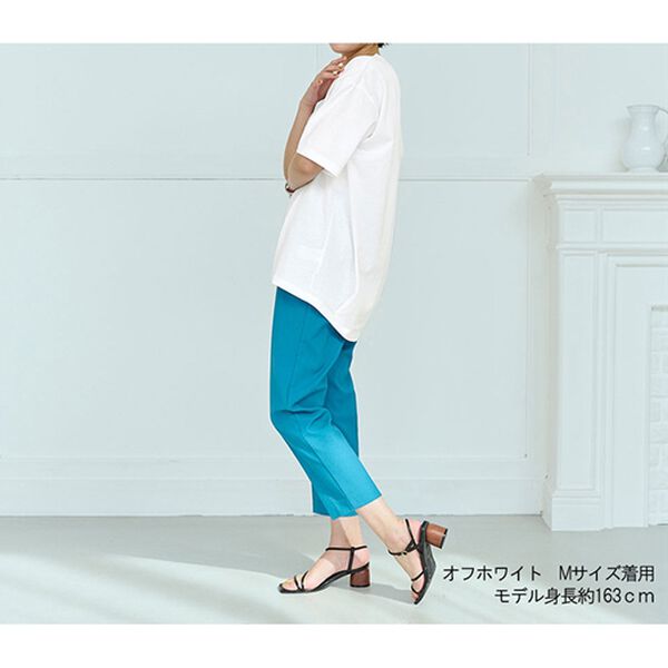 RANAN（ラナン）の「ひんやり！綿100％汗ジミ防止！裾タックロング丈Tシャツ＜Ｂeautiful Ｃotton＞（チュニック）」｜詳細画像