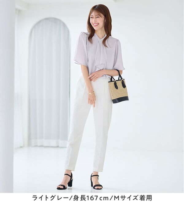 alotta（アロッタ）の「大人上品スカーフタイブラウス（ブラウス）」｜詳細画像