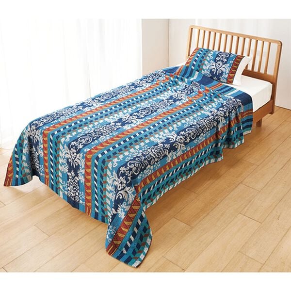 「枕カバー付大判ボリュームジャカード織タオルケット（肌掛布団・タオルケット）」｜詳細画像