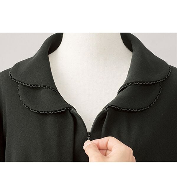 BELLUNA（ベルーナ）の「洗えるストレッチ素材！ゆったりチュニックセットアップ（ブラックフォーマル（喪服・礼服））」｜詳細画像