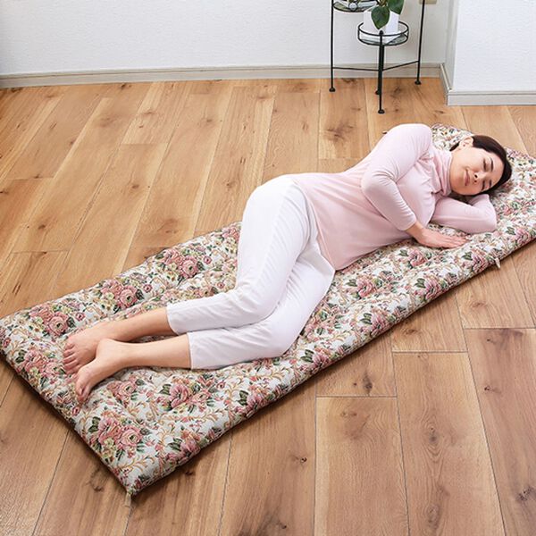 「綿１００％ごろ寝長座布団（座布団・座布団カバー）」｜1