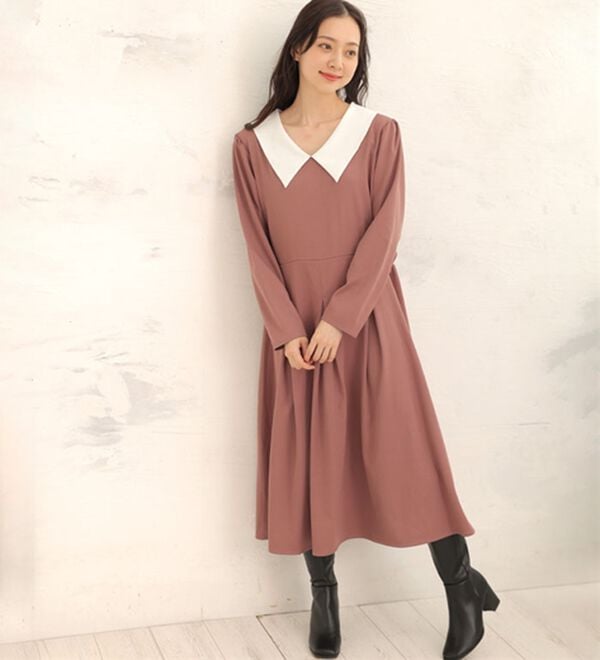 A HAPPY MARILYN（アハッピーマリリン）の「【Ｌ～６Ｌ】【ＭａｒｉｌｙｎＳｗｅｅｔ】体型別フェミニン ボリュームフレアワンピース（ロングワンピース）」｜詳細画像