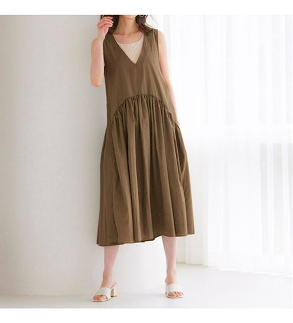 RANAN（ラナン）の「深Ｖネックティアードジャンスカ（ジャンパースカート）」｜詳細画像