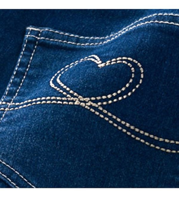 BELLUNA（ベルーナ）の「【暖かデニム】ふんわり裏起毛ストレッチスリムジーンズ（フルレングスパンツ）」｜詳細画像