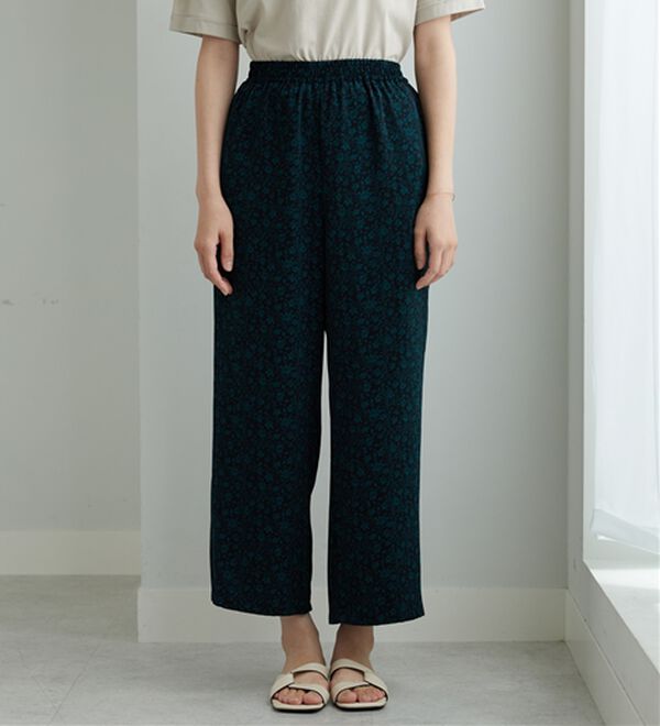 BELLUNA（ベルーナ）の「ヒンヤリ冷感！プリントワイドパンツ（ワイドパンツ・ガウチョ）」｜詳細画像