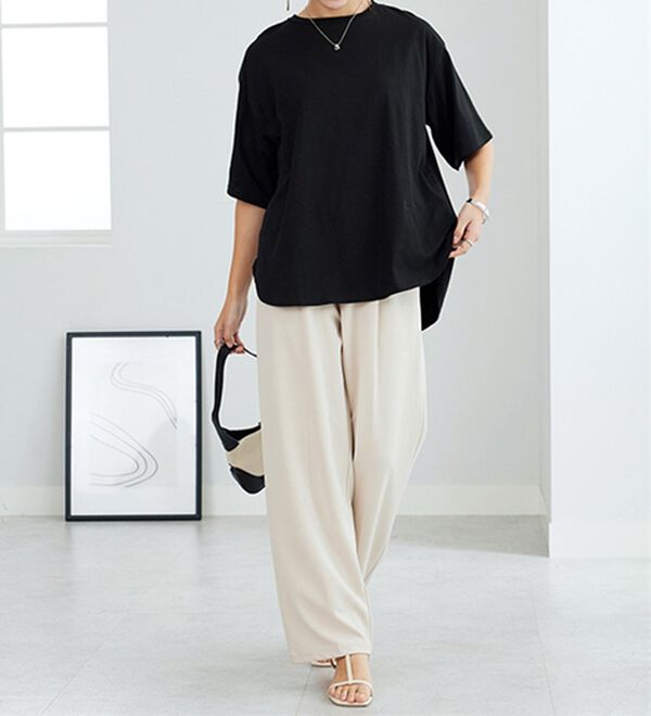 GeeRA（ジーラ）の「プリントチュニックＴシャツ（カットソー）」｜詳細画像