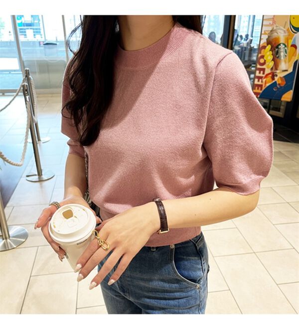 GeeRA（ジーラ）の「ラメパフスリーブニット（ニット・セーター）」｜詳細画像