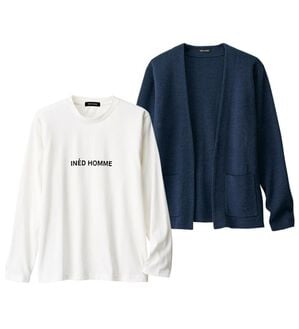 「＜ＩＮＥＤ　ＨＯＭＭＥ＞カーデアンサンブル（メンズニット・セーター）」｜詳細画像