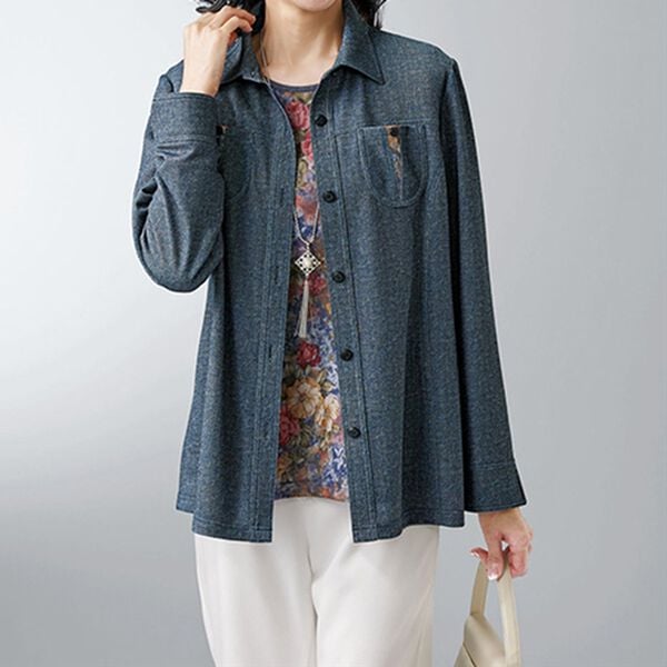 BELLUNA（ベルーナ）の「デニム調プリントジャケットアンサンブル（その他ジャケット）」｜詳細画像