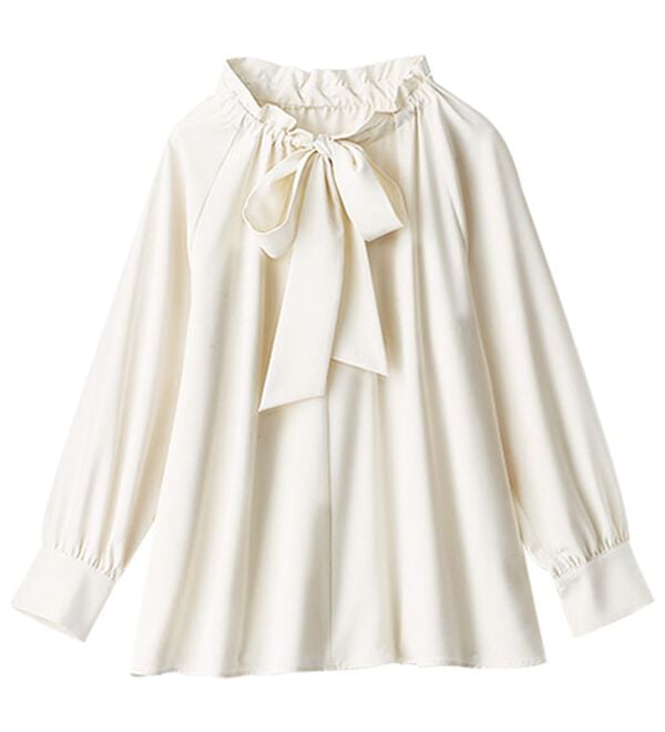 BELLUNA（ベルーナ）の「着脱楽々！フリル衿ボウタイブラウス（ブラウス）」｜詳細画像